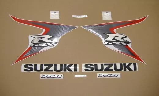Suzuki GSX-R 750 2008 - Schwarz/Rote Version - Dekorset