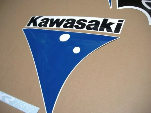Kawasaki ZXR 750 1991 - Grün/Weiß/Blau EU - Dekorset