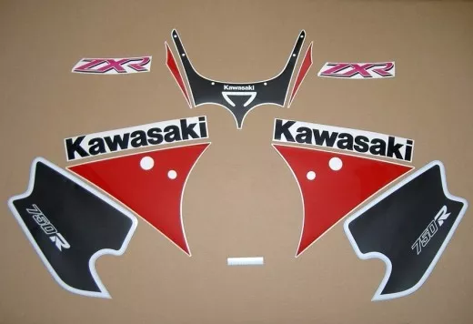 Kawasaki ZXR 750 1992 - Grün/Weiß/Rot Version - Dekorset
