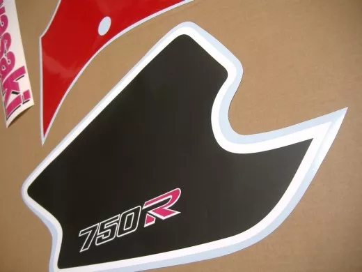 Kawasaki ZXR 750 1993 - Grün/Weiß/Rot Version - Dekorset