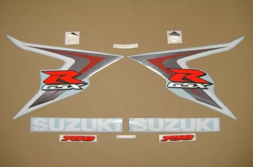 Suzuki GSX-R 750 2008 - Weiß/Blaue Version - Dekorset