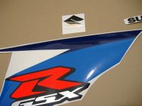 Suzuki GSX-R 750 2010 - Weiß/Blaue Version - Dekorset