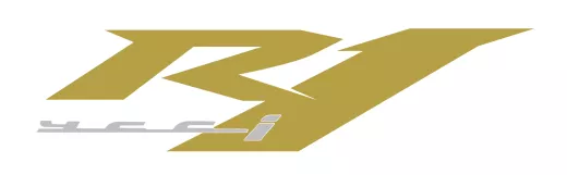 Yamaha R1-Aufkleber Silber/Gold