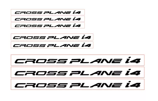 CROSSPLANE i4 - Aufkleberset - Schwarz