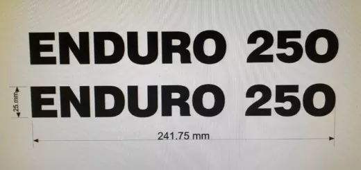 Yamaha DT250 1978 Aufkleber Seitenverkleidung