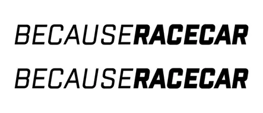 BecauseRacecar - Auto-Aufkleber (2 Stk.)