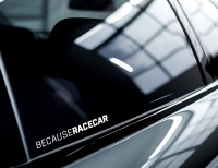 BecauseRacecar Sticker und Aufkleber für sportliche Fahrzeuge, Farbe und Größe wählbar
