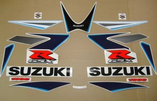 Suzuki GSX-R 1000 2006 - Weiß/Blaue Version - Dekorset