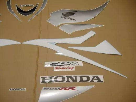 Honda CBR 600RR 2007 - Weiß/Schwarz/Silber Version - Dekorset