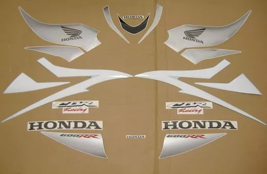 Honda CBR 600RR 2007 - Weiß/Schwarz/Silber Version - Dekorset