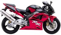 Honda CBR 954RR 2002 - Schwarz/Rote Version - Dekorset