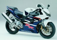 Honda CBR 954RR 2003 - White/Darkblue Version - Decalset