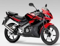 Honda CBR 125R 2009 - Schwarz/Rote Version - Dekorset