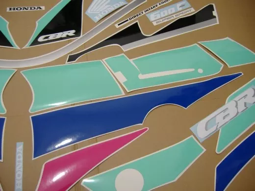 Honda CBR 600 F2 - Schwarz/Pink/Grüne Version - Dekorset