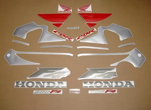 Honda CBR 600 F4 2000 - Silber/Rote Version - Dekorset