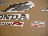 Honda CBR 600 F4 2000 - Silber/Rote Version - Dekorset