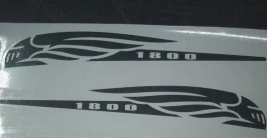Honda VTX 1800 - Schwarzes Tank-Dekorset