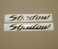 Honda Shadow - Schwarz/Chrome Gold Tank-Dekorset