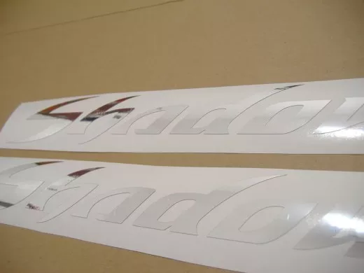 Honda Shadow - Chrome Silber Tank-Dekorset