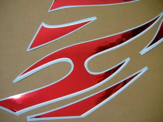 Kawasaki 250R Ninja 2007 - Silber/Chrome Rote Version - Dekorset