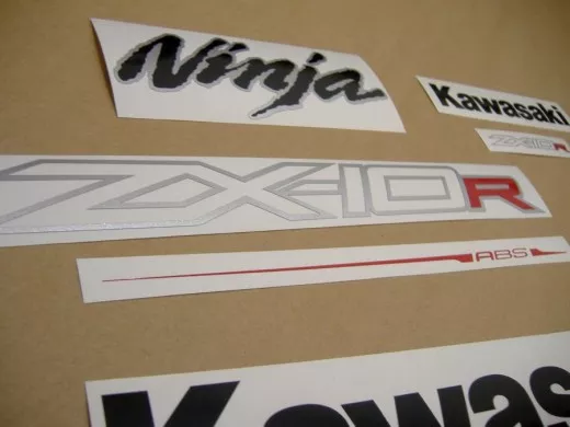 Kawasaki ZX-10R 2012 - Schwarze ABS Version - Dekorset
