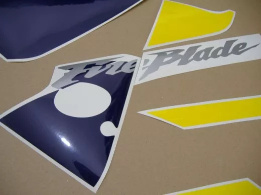 Honda CBR 954RR 2003 - Gelb/Dunkelblaue Version - Dekorset