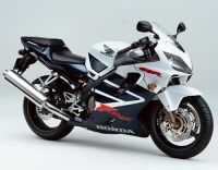 Honda CBR 600 F4 Sport 2002 - White/Dark blue Version - Decalset