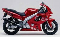 Yamaha YZF-600R 2000 - Wine-red Version - Decalset