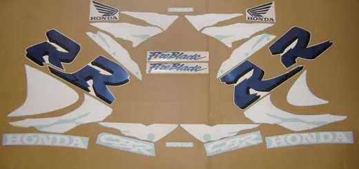 Honda CBR 919RR 1999 - Weiß/Rot/Blaue Version - Dekorset
