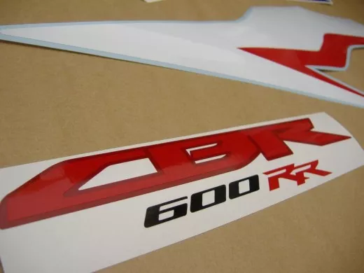 Honda CBR 600RR 2010 - Weiß/Blau/Rote Version - Dekorset