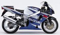 Suzuki GSX-R 750 2001 - Weiß/Blaue Version - Dekorset