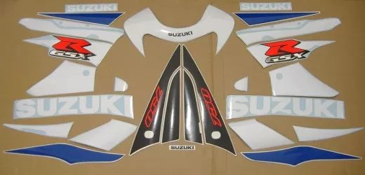 Suzuki GSX-R 750 2001 - Weiß/Blaue Version - Dekorset