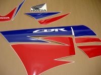 Honda CBR 250R 2013 - Weiß/Rot/Blaue Version - Dekorset