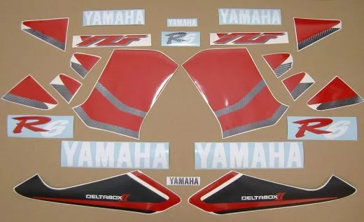 Yamaha YZF-R6 RJ03 1999 - Rot/Weiße Version - Dekorset