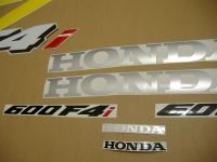 Honda CBR 600 F4i 2002 - Gelb/Schwarze Version - Dekorset