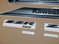 Kawasaki ZZR 1400 ABS 2010 - Schwarz/Graue Version - Dekorset