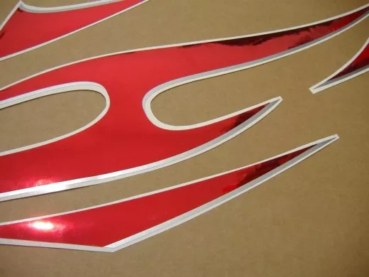 Kawasaki 250R Ninja 2007 - Schwarz/Chrome Rote Version - Dekorset