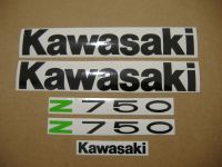 Kawasaki Z 750 2010 - Weiße Version - Dekorset