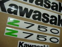 Kawasaki Z 750 2010 - Weiße Version - Dekorset