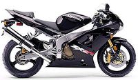 Kawasaki ZX-6R 2003 - Schwarze Version - Dekorset