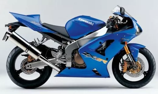 Kawasaki ZX-6R 2003 - Blaue Version - Dekorset