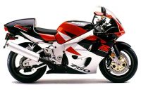 Suzuki GSX-R 750 1998 - Rot/Silber/Schwarze Version - Dekorset