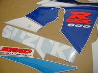 Suzuki GSX-R 600 1998 - Blau/Weiße Version - Dekorset