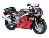 Suzuki GSX-R 600 1997 - Rot/Grau/Schwarz Version - Dekorset