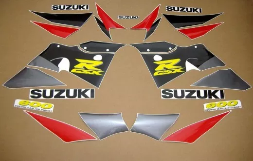 Suzuki GSX-R 600 1997 - Rot/Grau/Schwarz Version - Dekorset