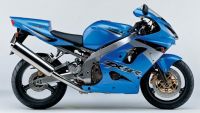 Kawasaki ZX-9R 2003 - Blau/Silber Version - Dekorset