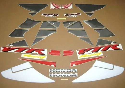 Honda VTR 1000 2002 - Weiß/Schwarze Version - Dekorset