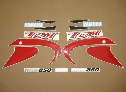 Yamaha TDM 850 4TX 1999 - Rot/Schwarze Version - Dekorset