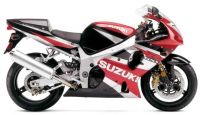 Suzuki GSX-R 1000 K2 2002 - Rot/Schwarz/Silber Version - Dekorset