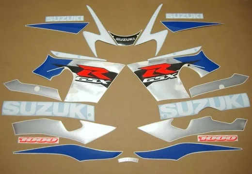 Suzuki GSX-R 1000 K2 2002 - Weiß/Blaue Version - Dekorset